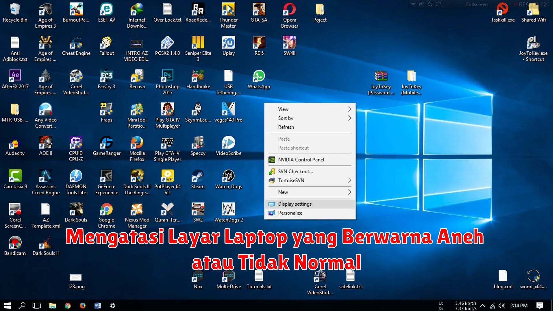 Mengatasi Layar Laptop yang Berwarna Aneh atau Tidak Normal